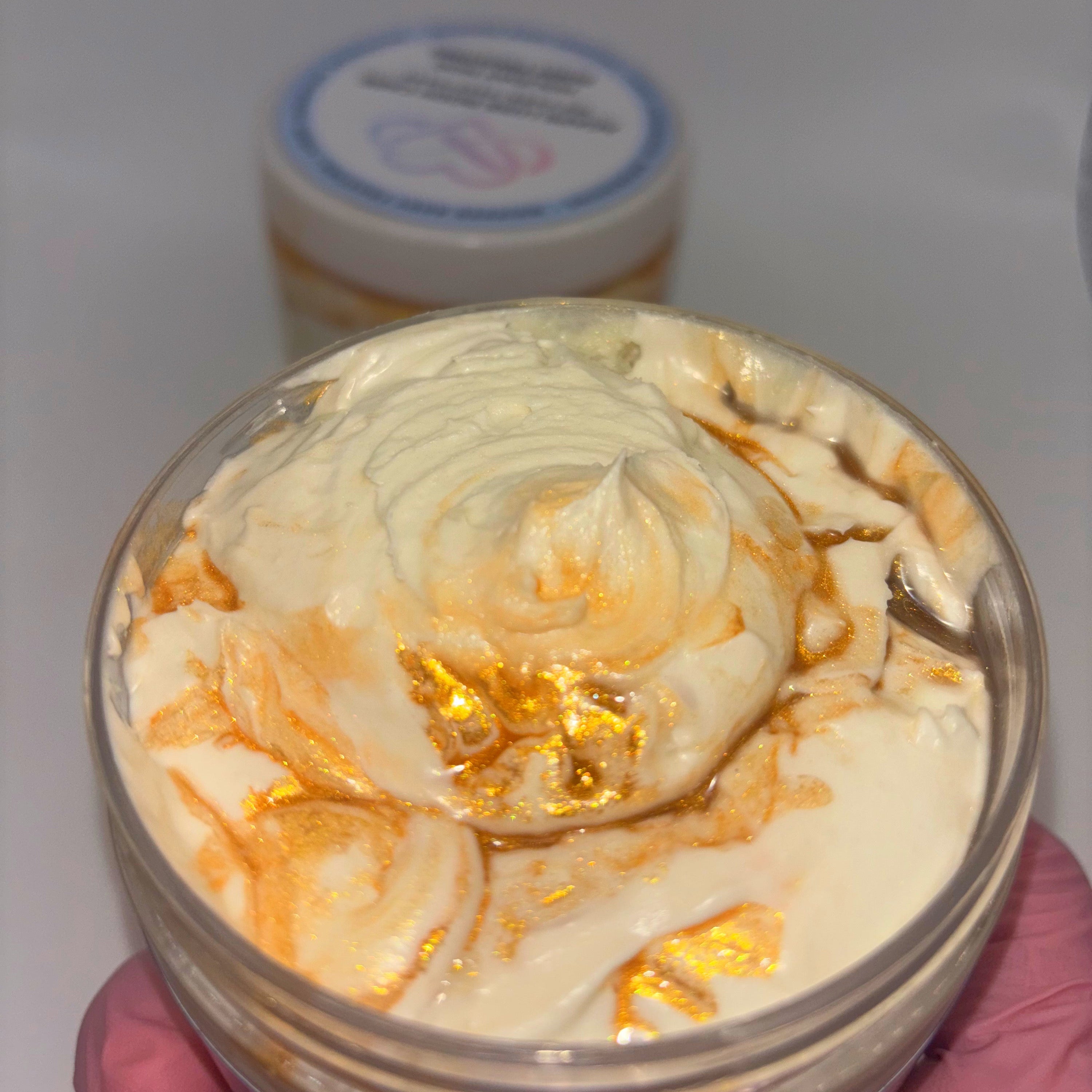 Caramel Pumpkin Eggnog Body Frosting 8 oz container