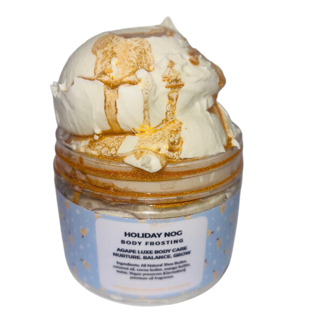 Caramel Pumpkin Eggnog Body Frosting 8 oz container