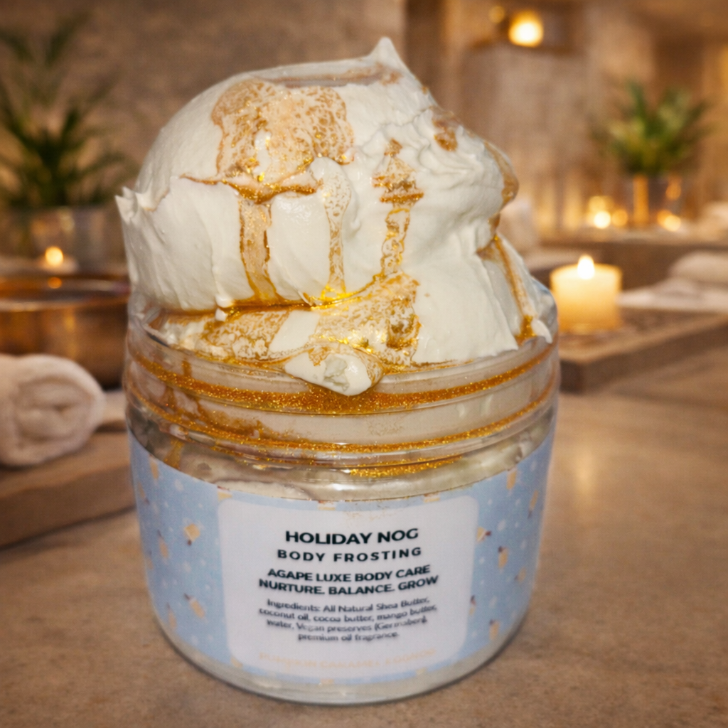 Caramel Pumpkin Eggnog Body Frosting 8 oz container