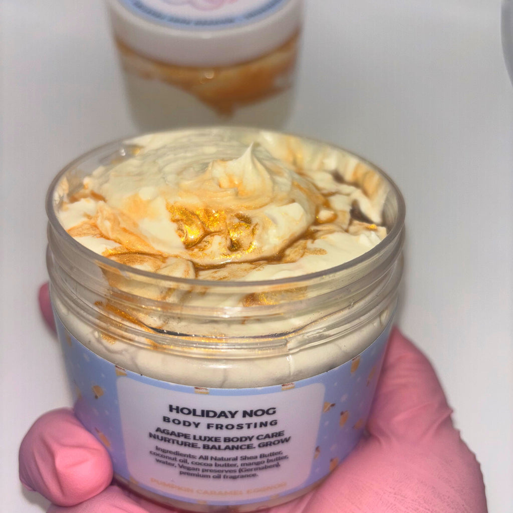 Caramel Pumpkin Eggnog Body Frosting 8 oz container