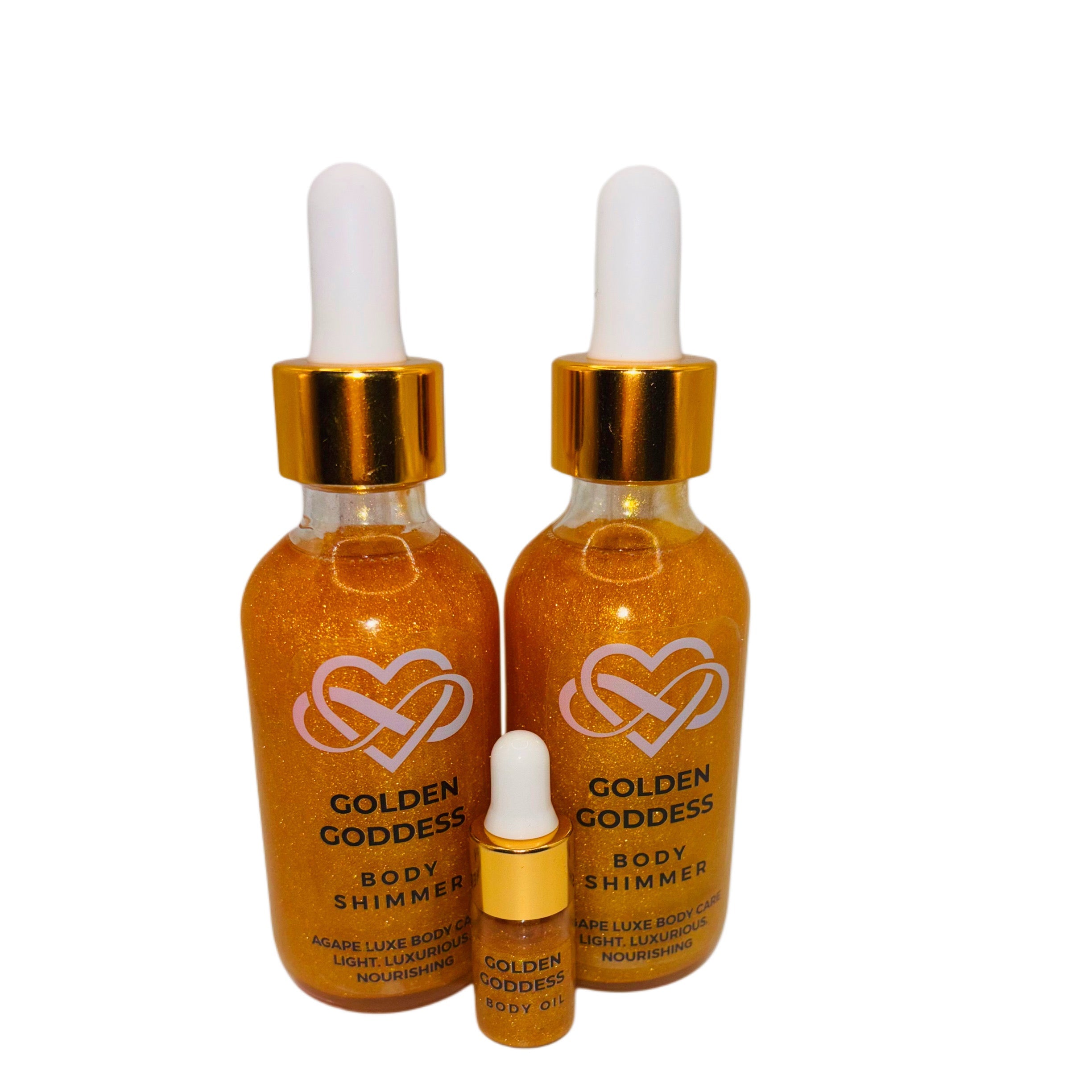 Golden Goddess Body Shimmer, 2oz dropper