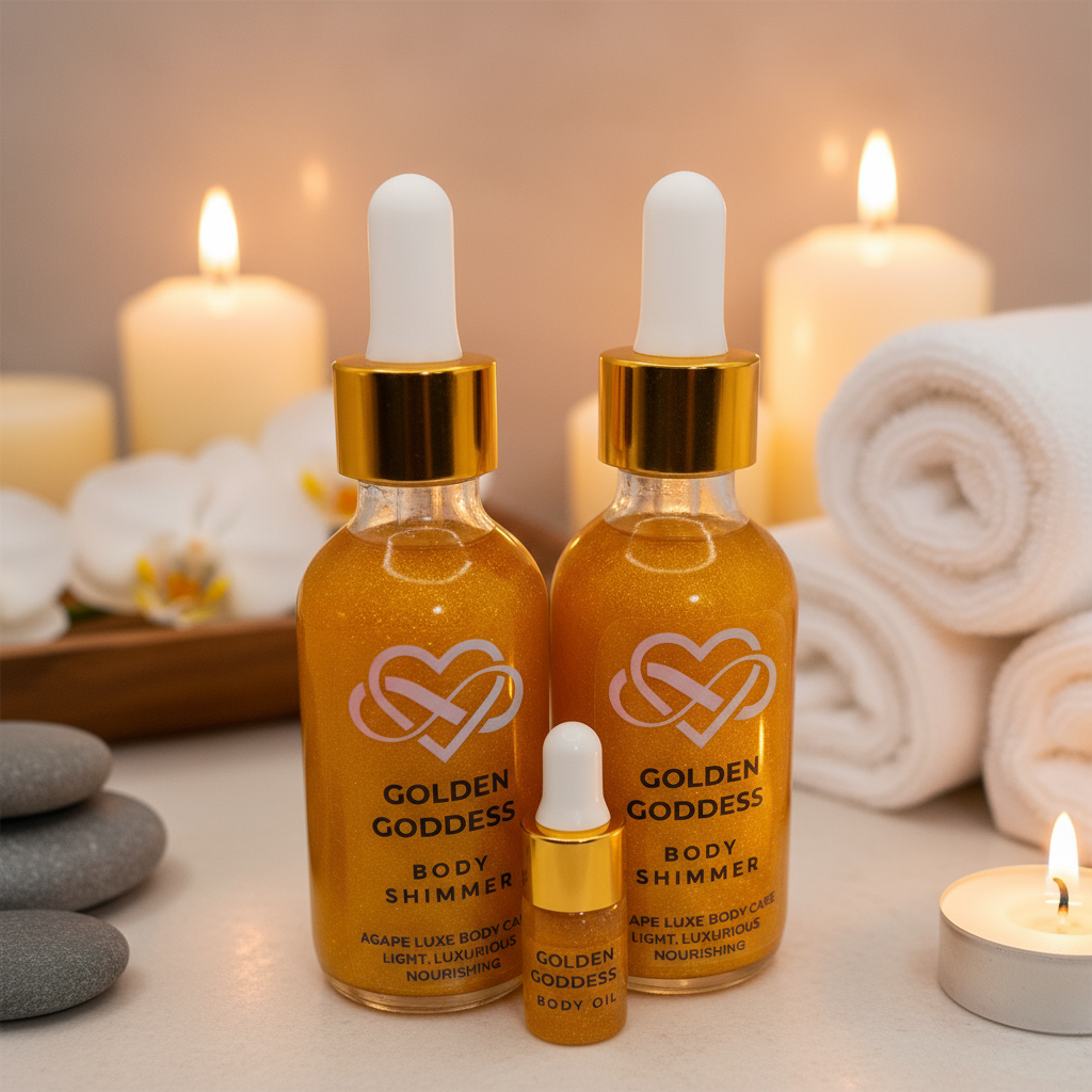 Golden Goddess Body Shimmer, 2oz dropper