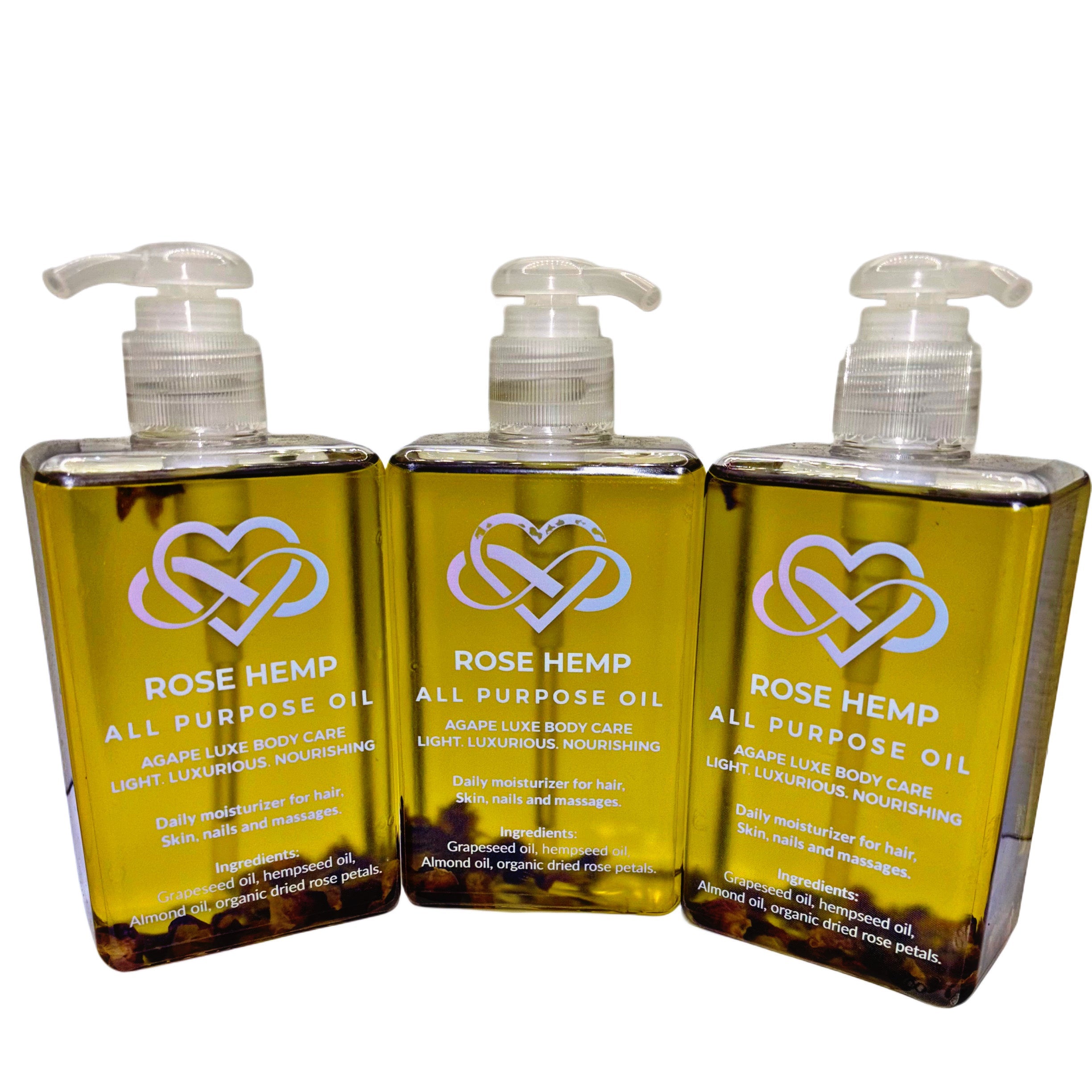 Rose Hemp All Purpose Oil, 9.5oz container