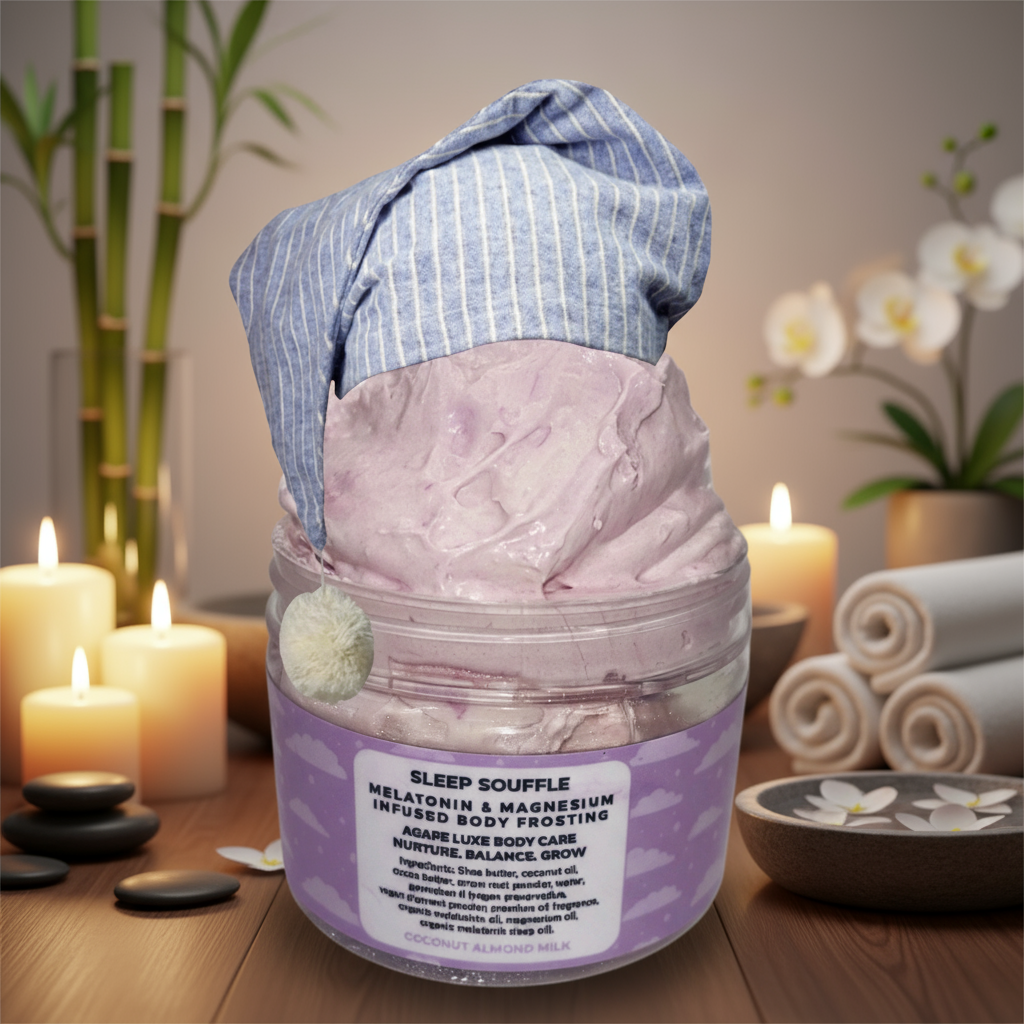 Sleep Souffle, Melatonin & Magnesium Infused Body Frosting 8oz container