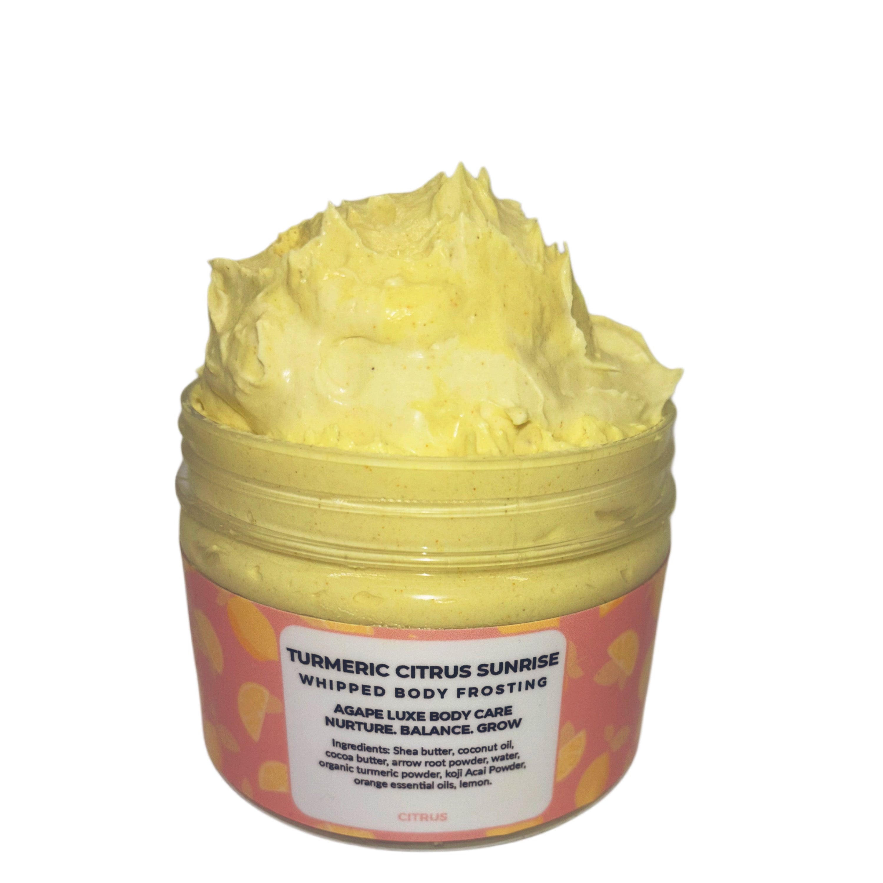 Turmeric Citrus Sunrise Whipped Body Frosting 8 oz container
