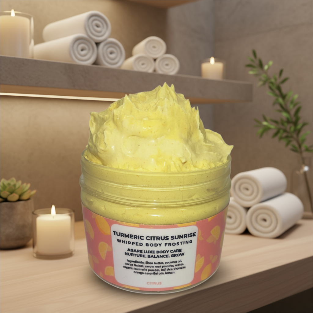 Turmeric Citrus Sunrise Whipped Body Frosting 8 oz container