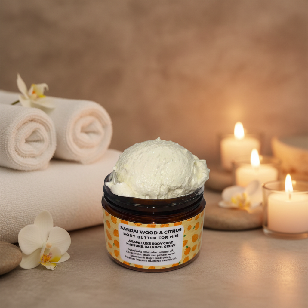 Sandalwood Citrus for Him, Shea Cream, 4oz container